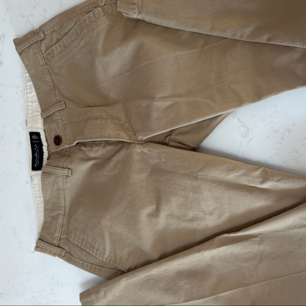 Men’s Abercrombie and Fitch Super Skinny Stretch Khaki Chinos